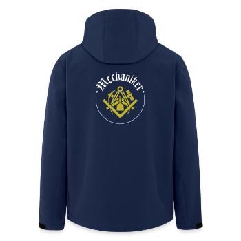 Mechaniker Zunftzeichen - Recycelte Männer Softshell-Jacke von Stanley/Stella - Navy - Hinten - AI Model Male 185 light (185cm)