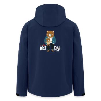 Der beste Vater - Recycelte Männer Softshell-Jacke von Stanley/Stella - Navy - Hinten - AI Model Male 185 light (185cm)
