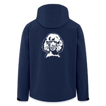 Poodle Pudel Großpudel Portrait Hunde Wilsigns - Recycelte Männer Softshell-Jacke von Stanley/Stella - Navy - Hinten - AI Model Male 185 light (185cm)