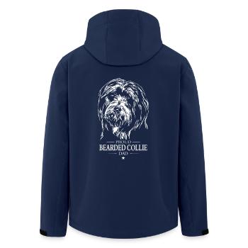 Bearded Collie Papa Chien Chien Wilsigns - Veste softshell homme en polyester recyclé Stanley/Stella - marine - Dos - AI Model Male 185 light (185cm)