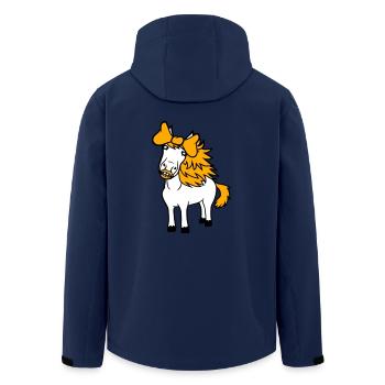cheval mignon poney fille femelle fille cheval fille - Veste softshell homme en polyester recyclé Stanley/Stella - marine - Dos - AI Model Male 185 light (185cm)