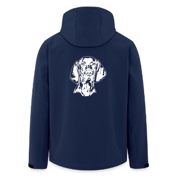Ungarischer Vizsla Portrait Hund Hunde Wilsigns - Recycelte Männer Softshell-Jacke von Stanley/Stella - Navy - Hinten - AI Model Male 185 light (185cm)