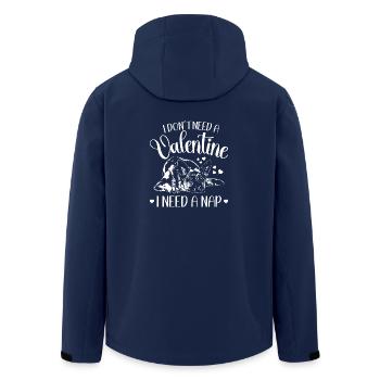 German Shepherd Valentine's Day Dogs Wilsigns - Men’s Recycled Softshell Jacket by Stanley/Stella - navy - Back - AI Model Male 185 light (185cm)