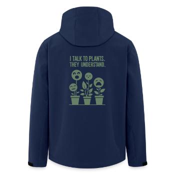Comprendre les plantes : la communication avec le vert - Veste softshell homme en polyester recyclé Stanley/Stella - marine - Dos - AI Model Male 185 light (185cm)