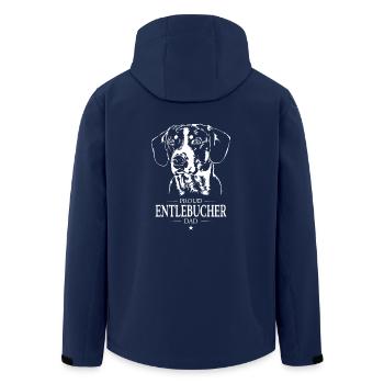 Entlebucher Dad Hunde Hund Sennenhund Wilsigns - Recycelte Männer Softshell-Jacke von Stanley/Stella - Navy - Hinten - AI Model Male 185 light (185cm)