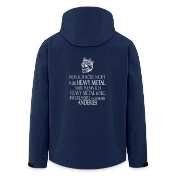 Heavy Metal Musik - Recycelte Männer Softshell-Jacke von Stanley/Stella - Navy - Hinten - AI Model Male 185 light (185cm)