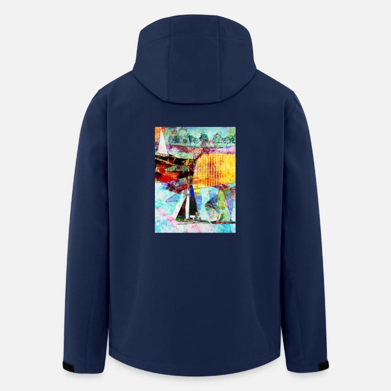 Sommer am See - Recycelte Männer Softshell-Jacke von Stanley/Stella - Navy