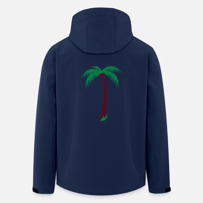 Palme mit Kokosnuss - Recycelte Männer Softshell-Jacke von Stanley/Stella - Navy