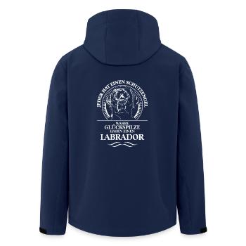 LABRADOR Labbi Schutzengel Hund Hunde WILSIGNS - Recycelte Männer Softshell-Jacke von Stanley/Stella - Navy - Hinten - AI Model Male 185 light (185cm)