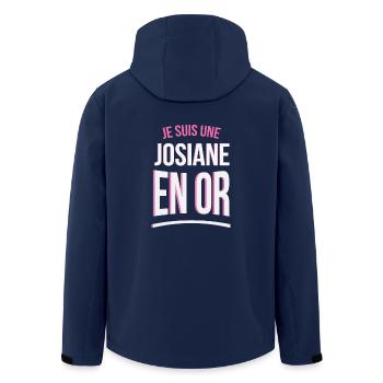 Ich bin ein Josiane in Gold Geschenk-Idee Humor - Recycelte Männer Softshell-Jacke von Stanley/Stella - Navy - Hinten - AI Model Male 185 light (185cm)