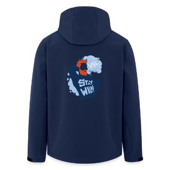Vaperguy avec un style de vie sauvage - Veste softshell homme en polyester recyclé Stanley/Stella - marine - Dos - AI Model Male 185 light (185cm)