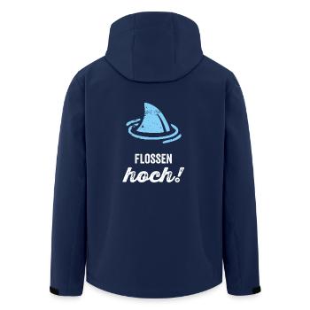 Flossen Hoch! - Recycelte Männer Softshell-Jacke von Stanley/Stella - Navy - Hinten - AI Model Male 185 light (185cm)