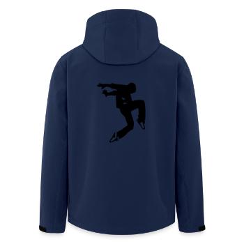 break dance luxe - Men’s Recycled Softshell Jacket by Stanley/Stella - navy - Back - AI Model Male 185 light (185cm)