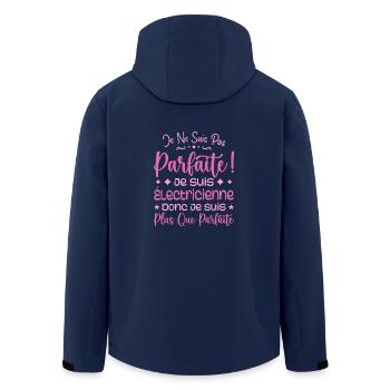 A more than perfect electrician, a dream job - Men’s Recycled Softshell Jacket by Stanley/Stella - navy - Back - AI Model Male 185 light (185cm)