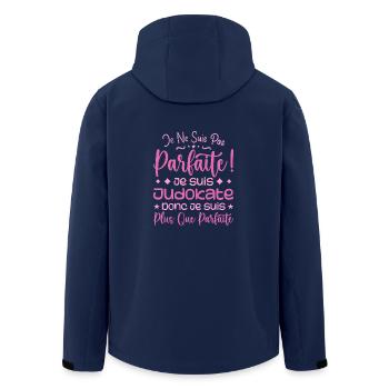 A more than perfect Judoka, a dream job - Men’s Recycled Softshell Jacket by Stanley/Stella - navy - Back - AI Model Male 185 light (185cm)