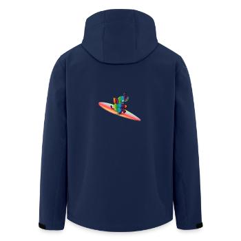 surfin elephant - Recycelte Männer Softshell-Jacke von Stanley/Stella - Navy - Hinten - AI Model Male 185 light (185cm)