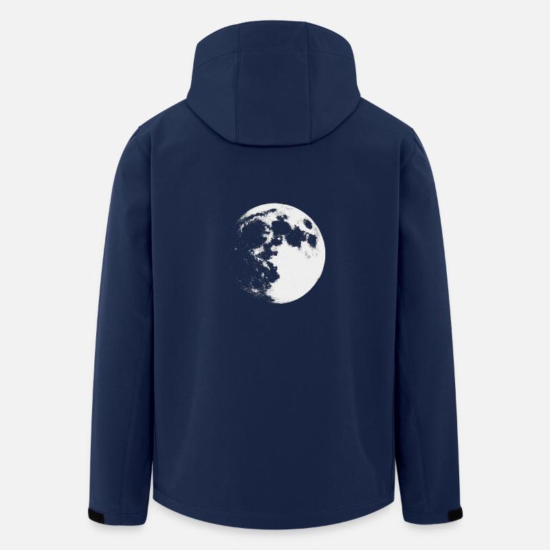 Moon sketch drawing - Men’s Recycled Softshell Jacket by Stanley/Stella - navy