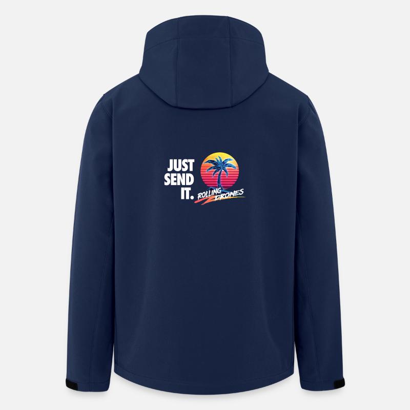 Just Send It @ RollingDrones - Men’s Recycled Softshell Jacket by Stanley/Stella - navy
