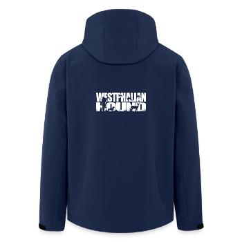 WESTPHALIAN HOUND Hunting Dog Dogs Dog Wilsigns - Men’s Recycled Softshell Jacket by Stanley/Stella - navy - Back - AI Model Male 185 light (185cm)