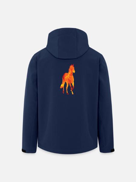 Jahr des Feuerpferdes 2026 Chinesisches Neujahr - Recycelte Männer Softshell-Jacke von Stanley/Stella - Navy