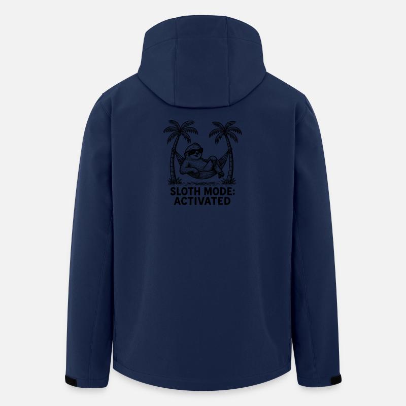 Faultier Sloth Mode: Activated Chillen Arbeit - Recycelte Männer Softshell-Jacke von Stanley/Stella - Navy