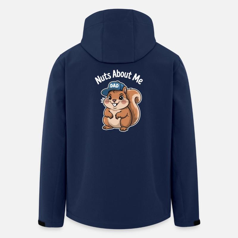 Niedliches Eichhörnchen Papa T-Shirt Design - Recycelte Männer Softshell-Jacke von Stanley/Stella - Navy