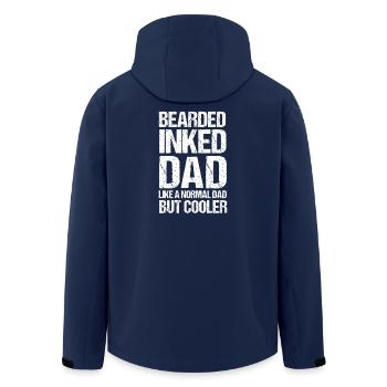 Bearded inked dad - Recycelte Männer Softshell-Jacke von Stanley/Stella - Navy - Hinten - AI Model Male 185 light (185cm)