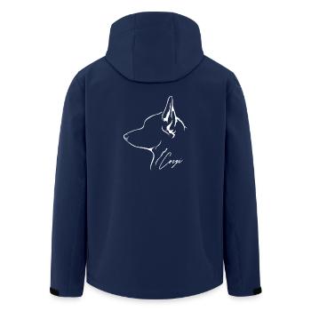 CORGI Profile Dogs Dog Wilsigns - Men’s Recycled Softshell Jacket by Stanley/Stella - navy - Back - AI Model Male 185 light (185cm)