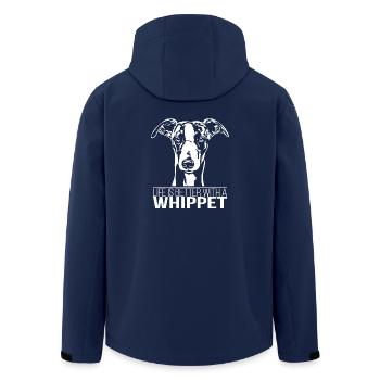WHIPPET life is better dog saying dog Wilsigns - Men’s Recycled Softshell Jacket by Stanley/Stella - navy - Back - AI Model Male 185 light (185cm)
