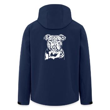 American Bully Portrait Dogs Dog Wilsigns - Men’s Recycled Softshell Jacket by Stanley/Stella - navy - Back - AI Model Male 185 light (185cm)