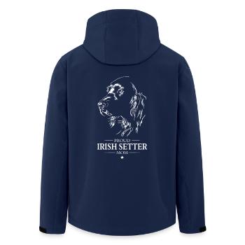 Irish Setter Mom Dog Dog Wilsigns - Men’s Recycled Softshell Jacket by Stanley/Stella - navy - Back - AI Model Male 185 light (185cm)