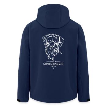 Giant Schnauzer Mom Dog Dog Wilsigns - Men’s Recycled Softshell Jacket by Stanley/Stella - navy - Back - AI Model Male 185 light (185cm)