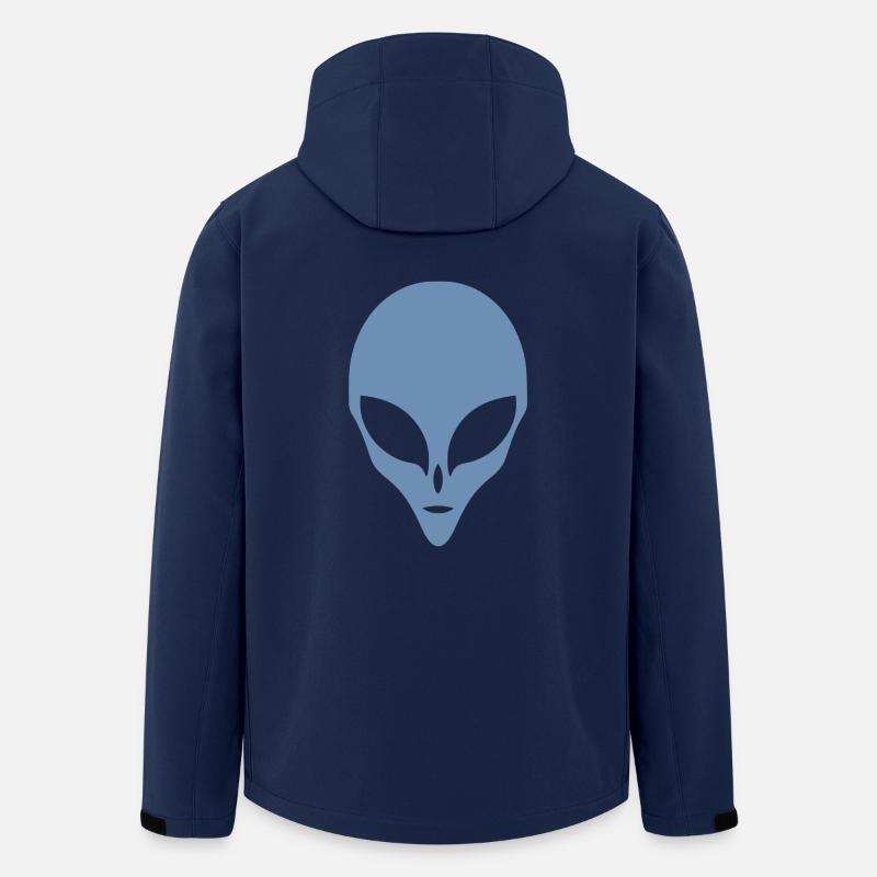 Alien Silhouette Kopf Gesicht - Recycelte Männer Softshell-Jacke von Stanley/Stella - Navy