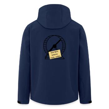 Ich bin dann mal weg - Recycelte Männer Softshell-Jacke von Stanley/Stella - Navy - Hinten - AI Model Male 185 light (185cm)