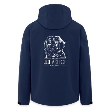 LEOTASTISCH Leonberger Spruch Hundespruch Hunde - Recycelte Männer Softshell-Jacke von Stanley/Stella - Navy - Hinten - AI Model Male 185 light (185cm)