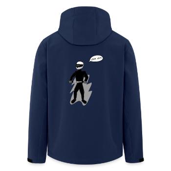 Hobby biker - Men’s Recycled Softshell Jacket by Stanley/Stella - navy - Back - AI Model Male 185 light (185cm)