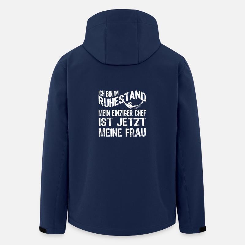 Ich bin im Ruhestand - Recycelte Männer Softshell-Jacke von Stanley/Stella - Navy