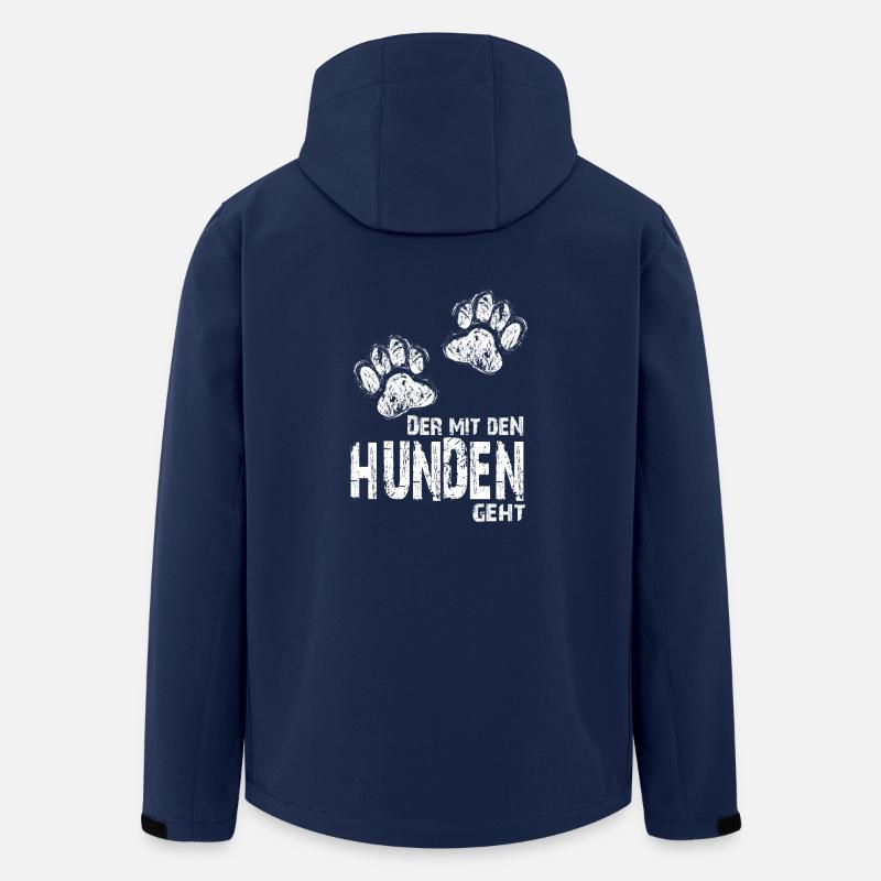 Hunden geht - Pfoten - Recycelte Männer Softshell-Jacke von Stanley/Stella - Navy
