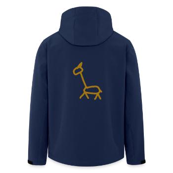 Giraffe - Recycelte Männer Softshell-Jacke von Stanley/Stella - Navy - Hinten - AI Model Male 185 light (185cm)