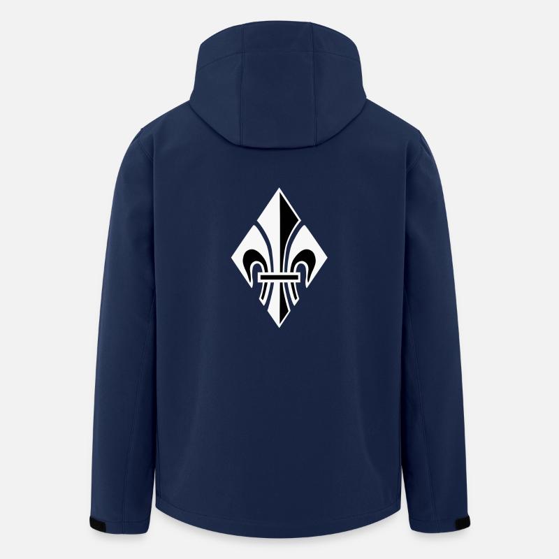Lys de diamant blanc - Veste softshell homme en polyester recyclé Stanley/Stella - marine