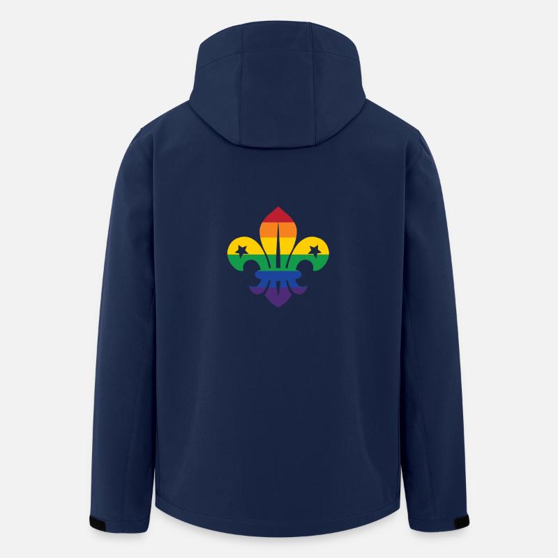 Regenbogen Lilie - Recycelte Männer Softshell-Jacke von Stanley/Stella - Navy