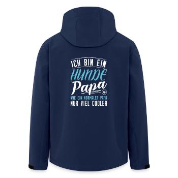 Hunde Papa T-Shirt - Hunde Papas sind cooler - Recycelte Männer Softshell-Jacke von Stanley/Stella - Navy - Hinten - AI Model Male 185 light (185cm)