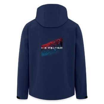 Aujourd’hui on danse,discothèque,danse,cadeau - Veste softshell homme en polyester recyclé Stanley/Stella - marine - Dos - AI Model Male 185 light (185cm)