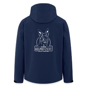 KELPIEFIZIERT Australian Kelpie Hunde Wilsigns - Recycelte Männer Softshell-Jacke von Stanley/Stella - Navy - Hinten - AI Model Male 185 light (185cm)
