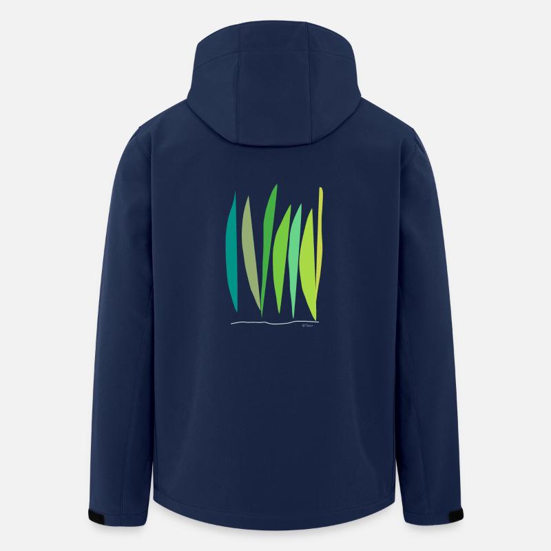 Abstract design Das wachsen der Halme - Recycelte Männer Softshell-Jacke von Stanley/Stella - Navy