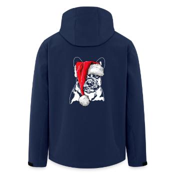 Signes de Noël du Père Noël bouledogue français - Veste softshell homme en polyester recyclé Stanley/Stella - marine - Dos - AI Model Male 185 light (185cm)