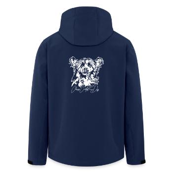 CHINESE CRESTED DOG Powderpuff Portrait Wilsigns - Recycelte Männer Softshell-Jacke von Stanley/Stella - Navy - Hinten - AI Model Male 185 light (185cm)