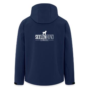 Schnoodle Seelenhund Hunde Hund Wilsigns - Recycelte Männer Softshell-Jacke von Stanley/Stella - Navy - Hinten - AI Model Male 185 light (185cm)