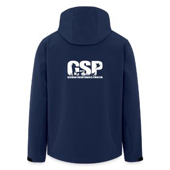 GSP German Shorthaired Pointer Jagdhunde Wilsigns - Recycelte Männer Softshell-Jacke von Stanley/Stella - Navy - Hinten - AI Model Male 185 light (185cm)