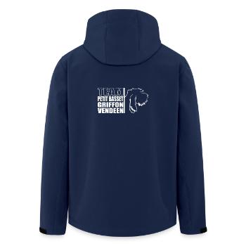 TEAM Petit Basset Griffon Vendéenne Chiens Wilsigns - Veste softshell homme en polyester recyclé Stanley/Stella - marine - Dos - AI Model Male 185 light (185cm)